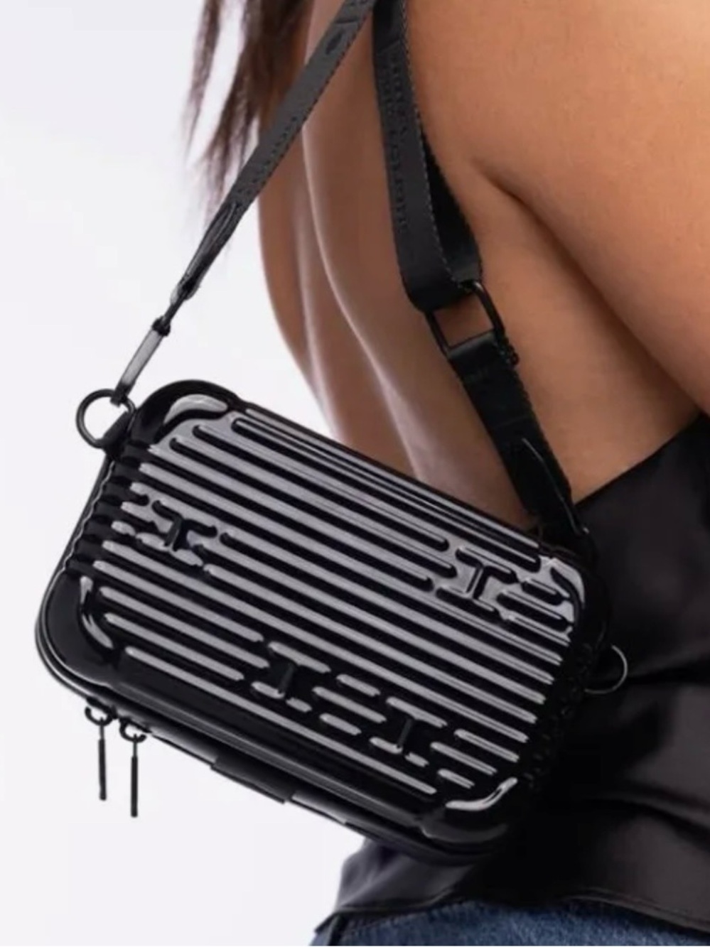 Hotel Collection Champagne and Black Crossbody Bag